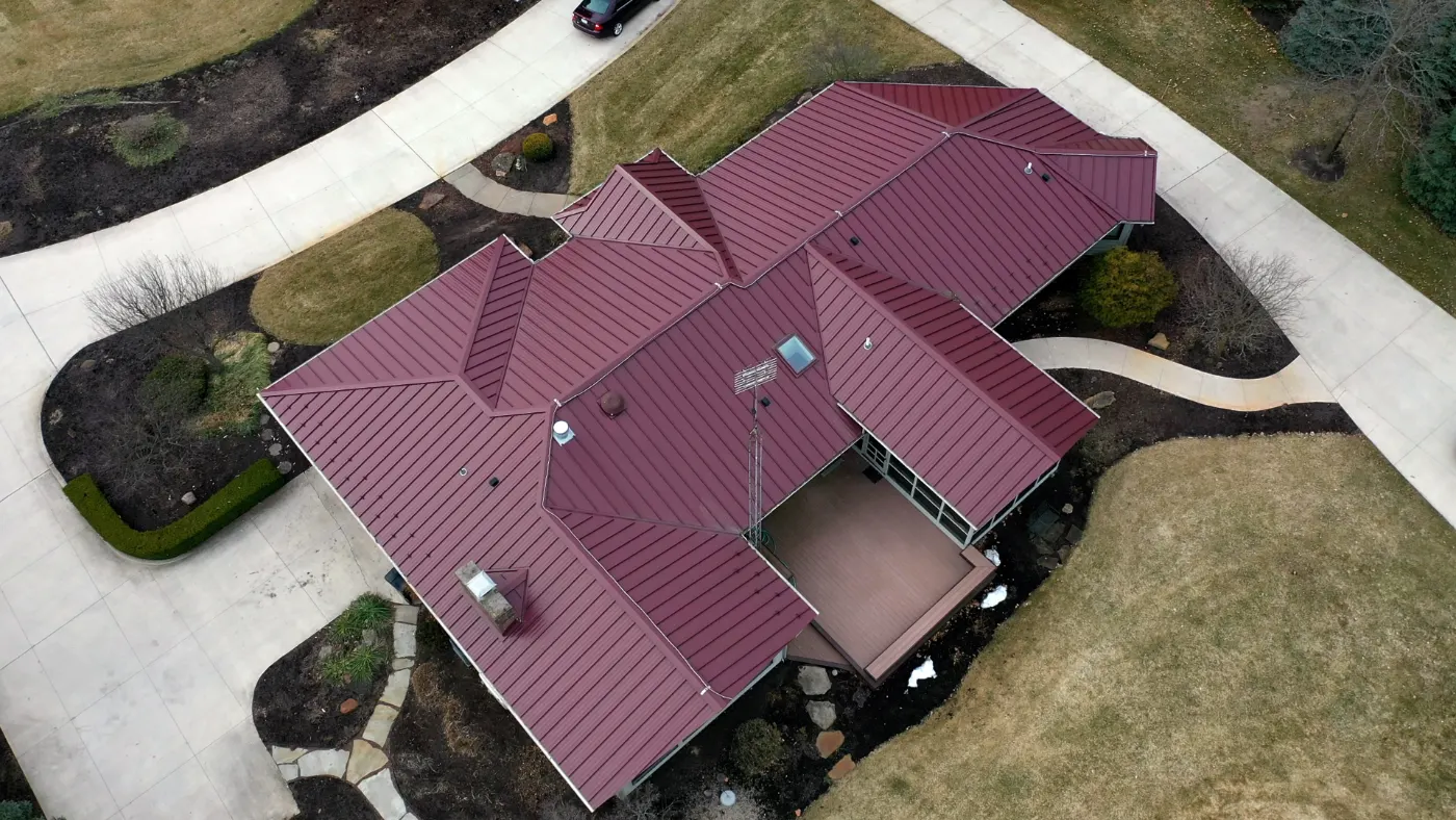 Storm damage documentation on a Innisbrooke commercial building